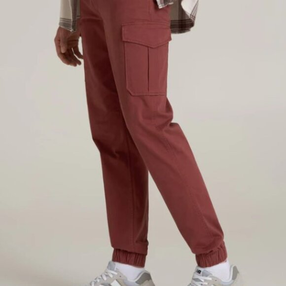 American Tall – Size 28T Intense Rust – TAPERED-FIT Stretch Cotton Cargo Pant - Picture 4 of 11